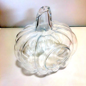 Glass Pumpkin Halloween Holidays Candy Bowl Jar final price